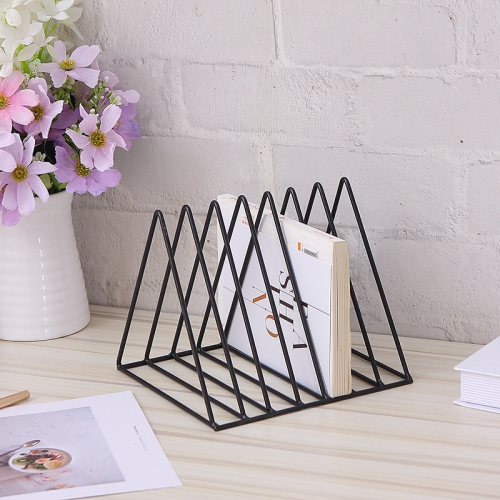 Magazine Holder,Desktop File Sorter Organizer Triangle Bookshelf Decor Home Office,Photography