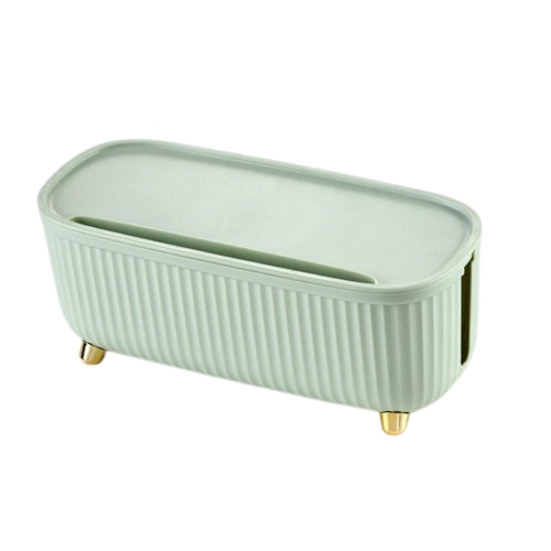 Power Cord Box Hide Conceal Cable Organizer Box For Home Office Desk Usb Hub Green