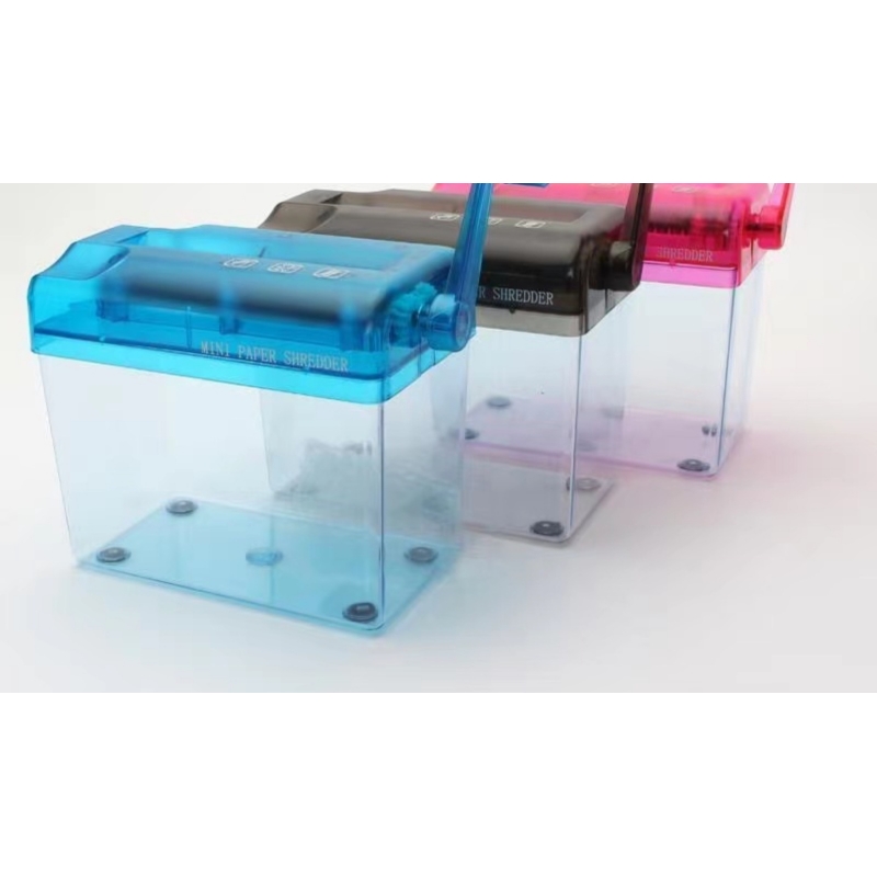 Mini Hand Shredder Paper Strip Cross Cut Machine Desktop Micro Manual Crank File Small Cutter
