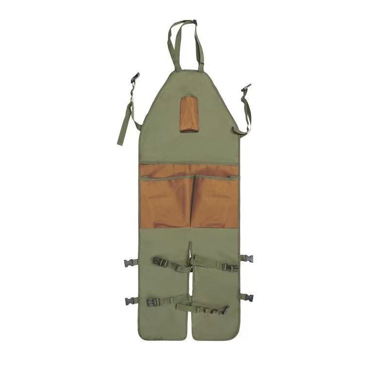 Gardening Apron, Unisex Work Tool Apron Made Of Wear-resistant Canvas, Large Pocket Apron, Split