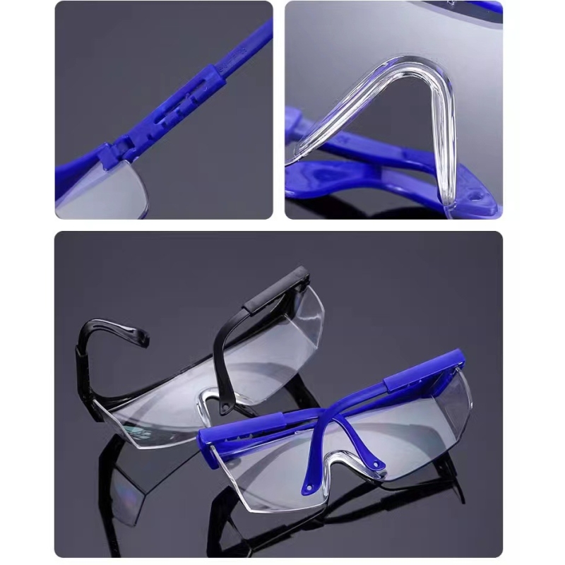 Safety Glasses,2 PCS Anti-fog Goggles Blue Frames UV Protection