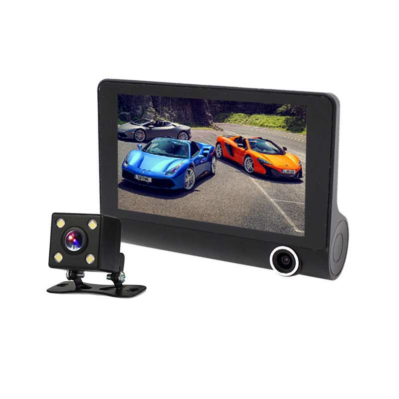 HD 1080P Driving Recorder Car DVR - 3 Lens, 140° Rear View Parking Camera with Motion Detection