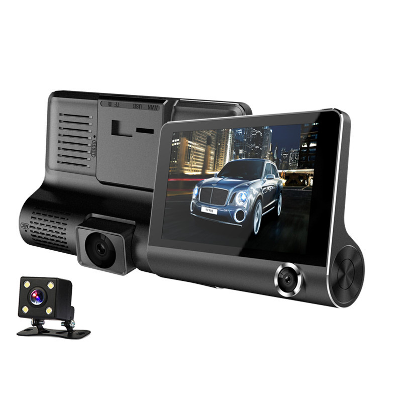HD 1080P Driving Recorder Car DVR - 3 Lens, 140° Rear View Parking Camera with Motion Detection