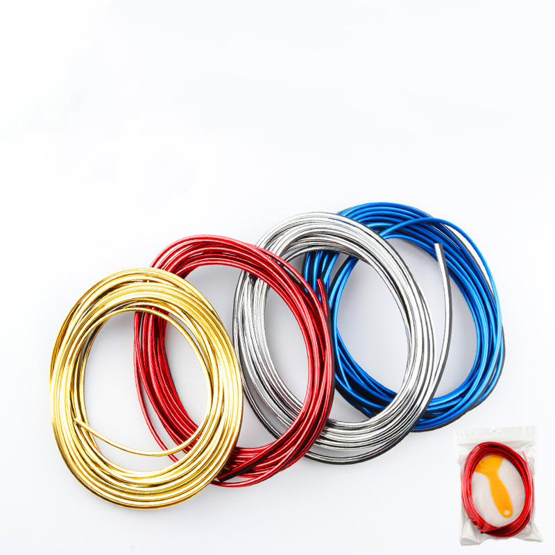 Car decorative strips, interior decorative lines, interior modification, interior door panel gap, instrument panel decorative bright strips 5 meters