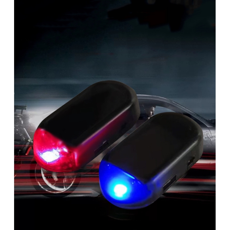 Car solar anti-theft light decorative light LED interior light simulation warning flashing light alarm anti-theft light induction led
