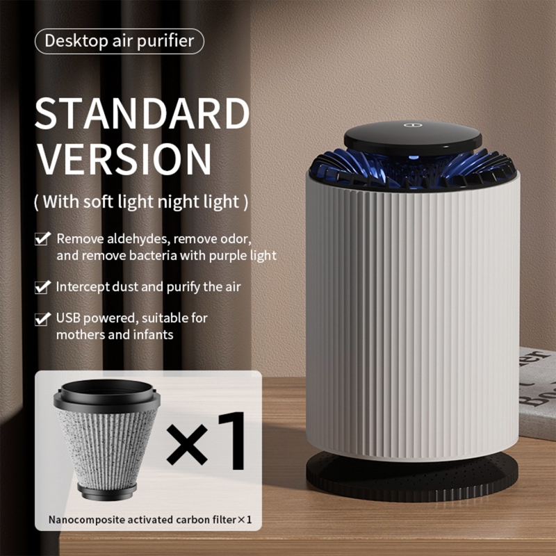 Air Purifier for Secondhand Smoke – Baby & Pet Safe Air Freshener Mini Appliance