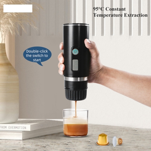 Portable Fully Automatic Espresso Coffee Machine – Compatible with Large & Small Capsules and Coffee Powder