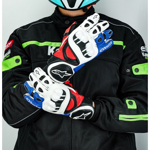 Genuine leather anti-fall motorcycle off-road racing riding outdoor motorcycle windproof breathable protective touch screen gloves