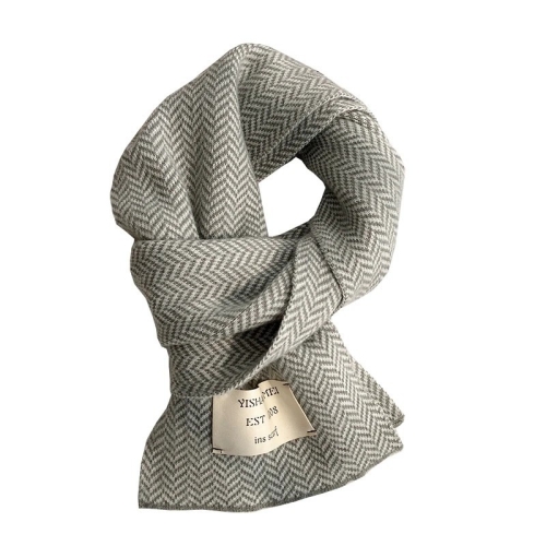 Scarf Winter Warm Thickened Fine Wool Knitted Student Couple Style Neck Scarf Outerwear