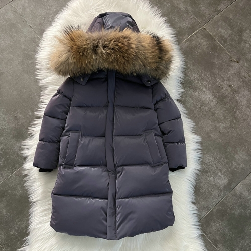 Down Jacket Children Jacket Baby Boy Clothing Autumn and Winter Coat Warm Jacket Children's Removable Fur Collar Hooded Jacket
