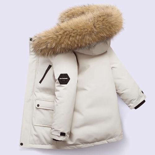 Winter Designer Children's Coats Boys Down Jackets Real Raccoon Fur Thick Warm Baby Coats Outerwear 2-12 Years Old Boys Jackets Kids Teens Parka