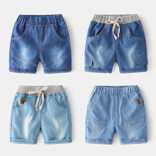 Summer boys denim shorts, casual cotton shorts for small and medium-sized children