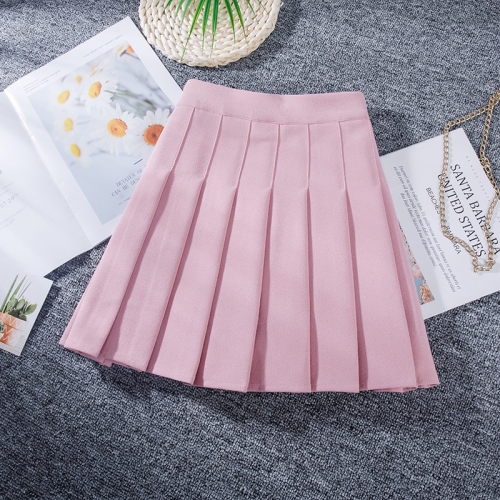 Elastic pleated skirt children's summer high waist a-line slim short elastic waist skirt