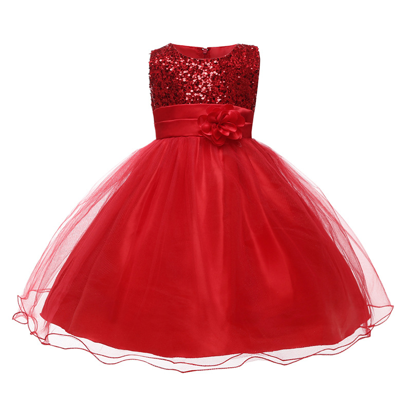 Girls fluffy dress ins Christmas mesh princess skirt children's clothing