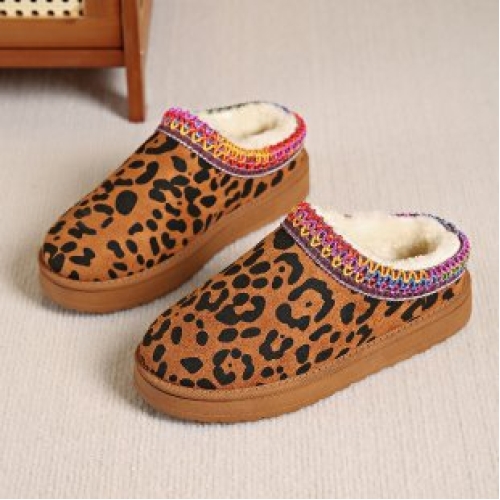 Designer Men Women Slippers Boots - Chestnut Fur Sheepskin Shearling Platform Slip-on Suede Shoes for Fall Winter