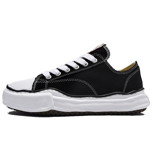 Retro Washed Style Canvas Shoes - Men's and Women's Casual Lace-Up Sneakers with Thick Soles