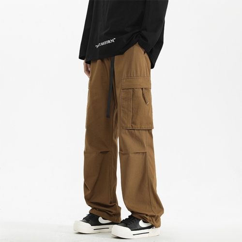 Men’s Tactical Jogger Pants – Elastic Fitness & Hiking Drawstring Pants with Multi-Pocket Design