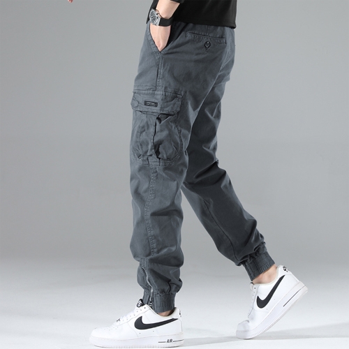 Men’s Cargo Jogger Pants – Drawstring Loose Fit Multi-Pocket Tapered Pants