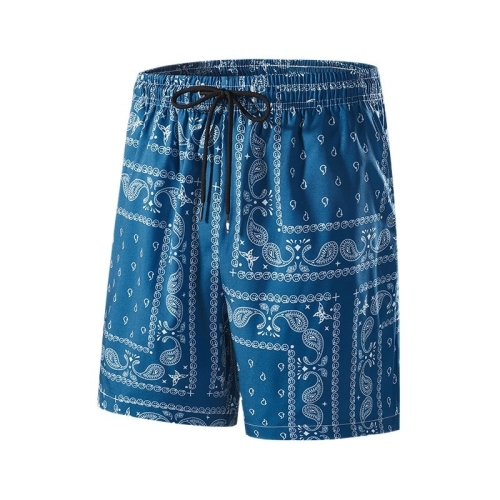 Men’s Casual Beach Shorts – Loose Fit Summer Floral Print Five-Point Pants