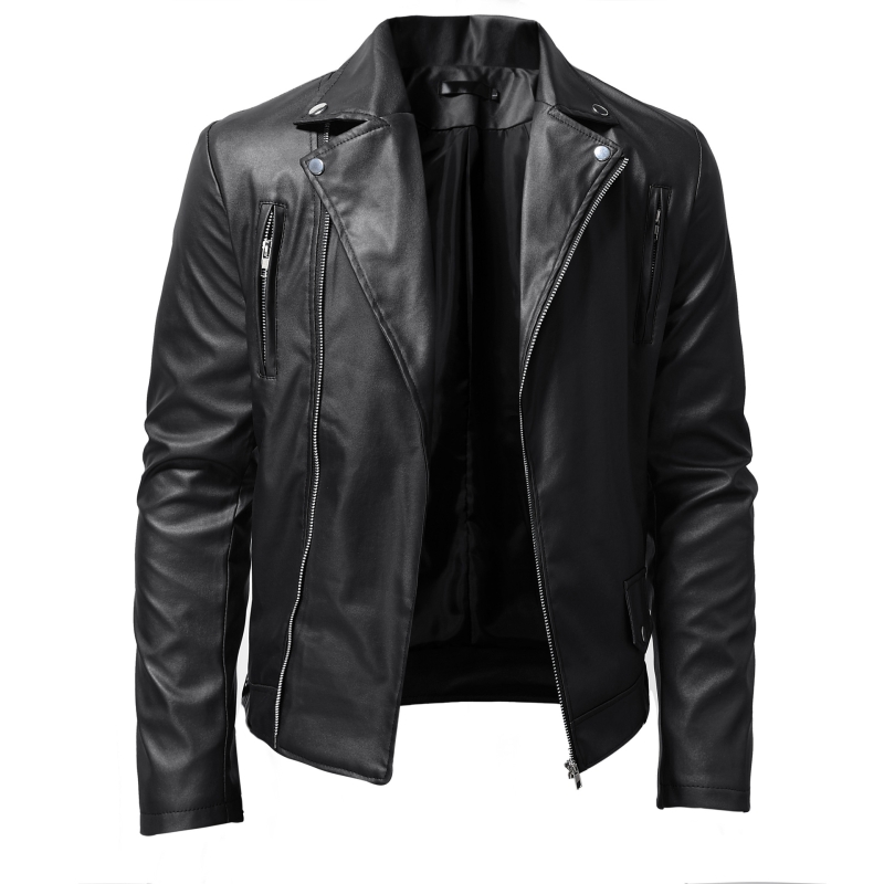 Men's Youth Leather Jacket – Trendy Slim Fit Outerwear