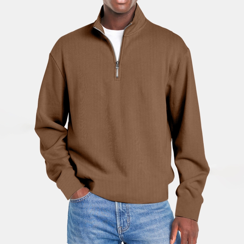 Men’s Autumn Long-Sleeve Zip-Up Casual Jacket – Athletic Track Jacket