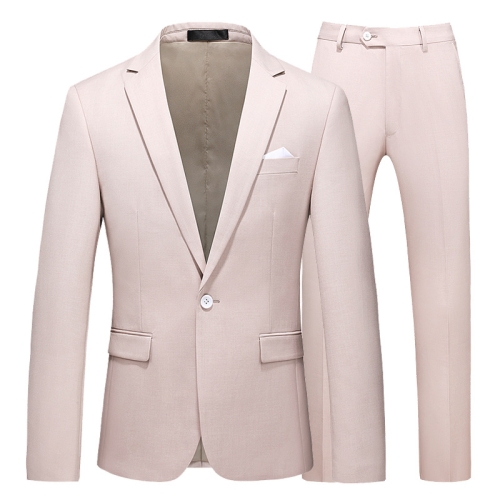 Men’s Slim Fit Tuxedo Suit – Single Button Notched Lapel Tailcoat Jacket and Trousers for Formal Events
