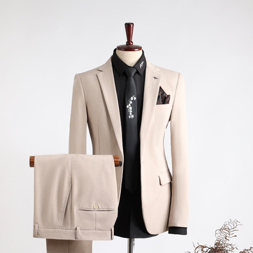 Men’s All-Season Slim Fit Suit Set – Casual Business Attire for Weddings & Formal Events