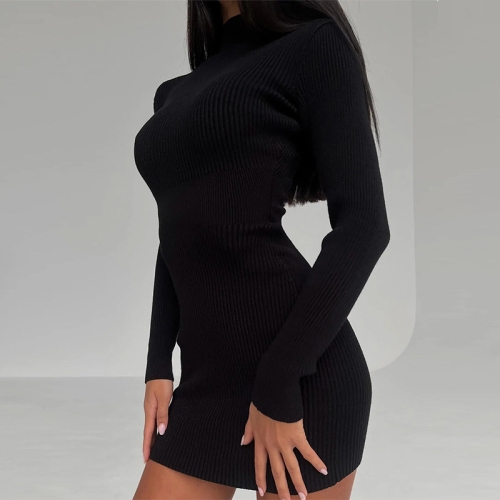 Dress Winter Soft Cotton Stretch Party Dress Tight Sexy Gorgeous Warm Dress