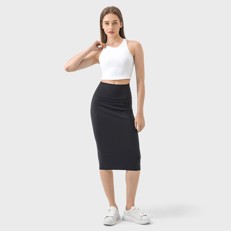 New high waist belly slit hip skirt casual commuting temperament slim sports skirt