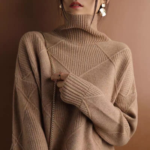 Turtleneck sweater for women new loose thick lazy style warm bottoming shirt