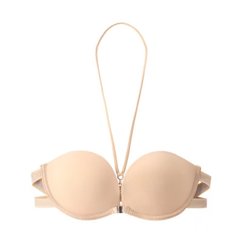 Strapless bra for women, front buckle, gathered, non-slip, invisible bra, sexy breast wrap