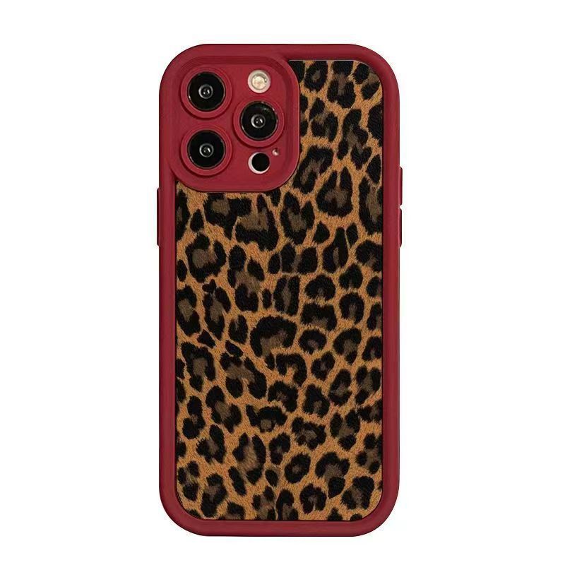 Tiered Brown Leopard Print Phone Case