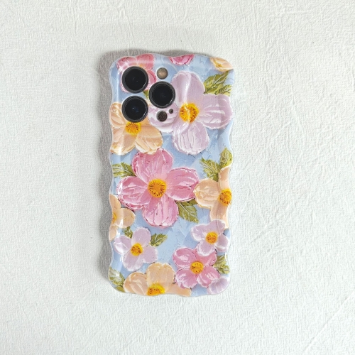 Minimalist Oil Painting Floral Phone Case with Gradient Blending