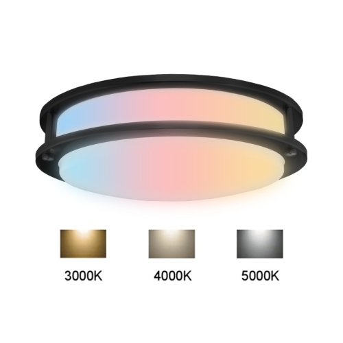 Adjustable LED Round Ceiling Light - Dual-Sided Indoor Lighting