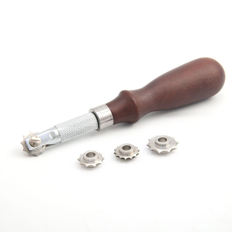 Special Overstitch Wheel Ebony Leathercraft Hand Sewing Tool Stitching Spacer Set, with 4pc Cogs, to Mark Stitch