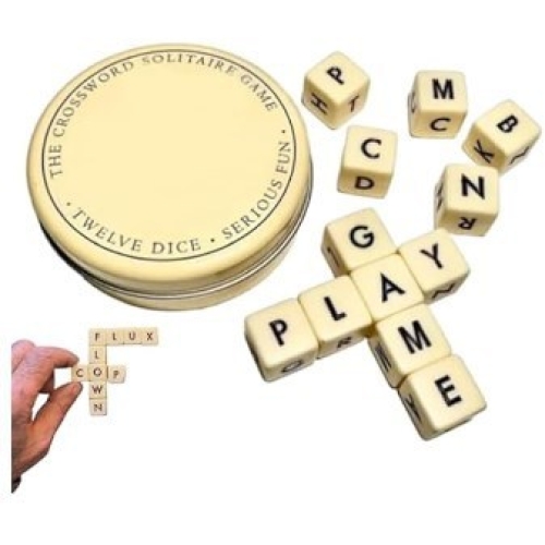 The Crossword Solitaire Game, 6 Sided Dice Crossword Game, Creative Game English Letter Dice