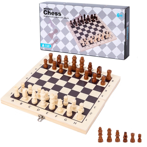 Wooden foldable chess set for tournaments