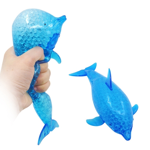 1pcs Pure Color Dolphin Shape Stress Relief Ball Toys Cute Cartoon Squeeze Game Anti-stress Toys