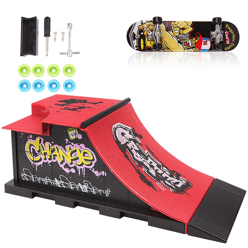 Mini Finger Skating Board Skate Park Kit Children Venue Combination Skateboard