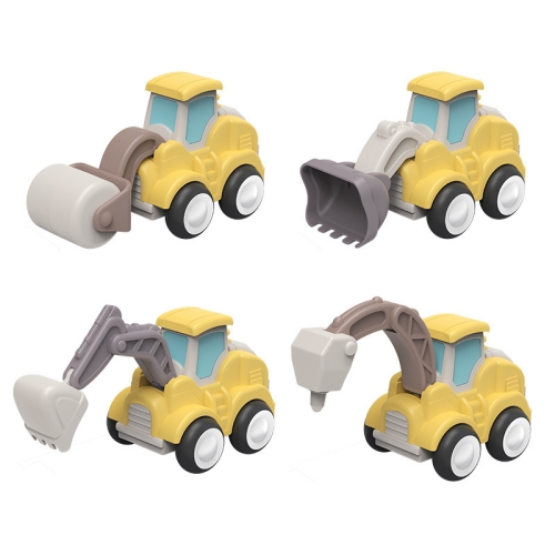 Push back children's cartoon car inertia engineering vehicle set excavator toy gift