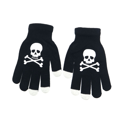 Winter Warm Skeleton Claw Knitted Gloves – Unisex Halloween Cosplay Gloves for Parties & Performances