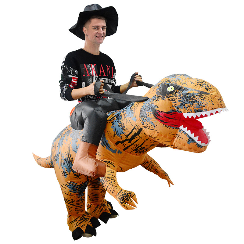 Kids Halloween Party Dinosaur Inflatable Ride-On Costume