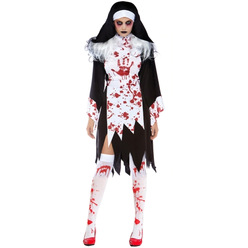 Halloween Vampire Zombie Nun Costume