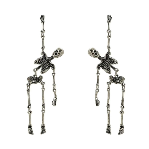 Halloween Gothic Skull Drop Earrings – Spooky Statement Earrings for Costume Parties