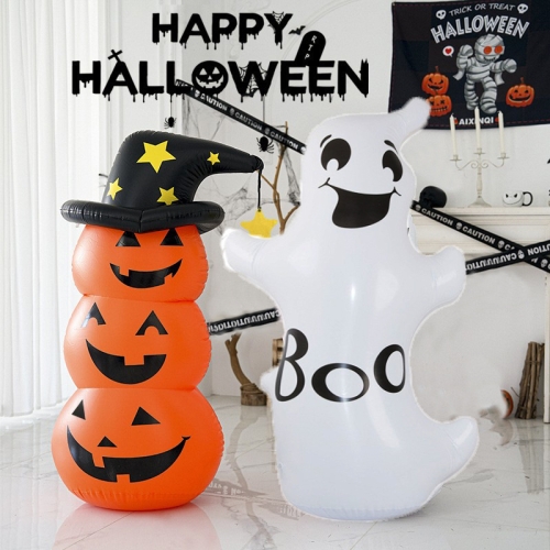 Halloween Pumpkin Head Tumbler Inflatable Standing Ghost Decoration Props