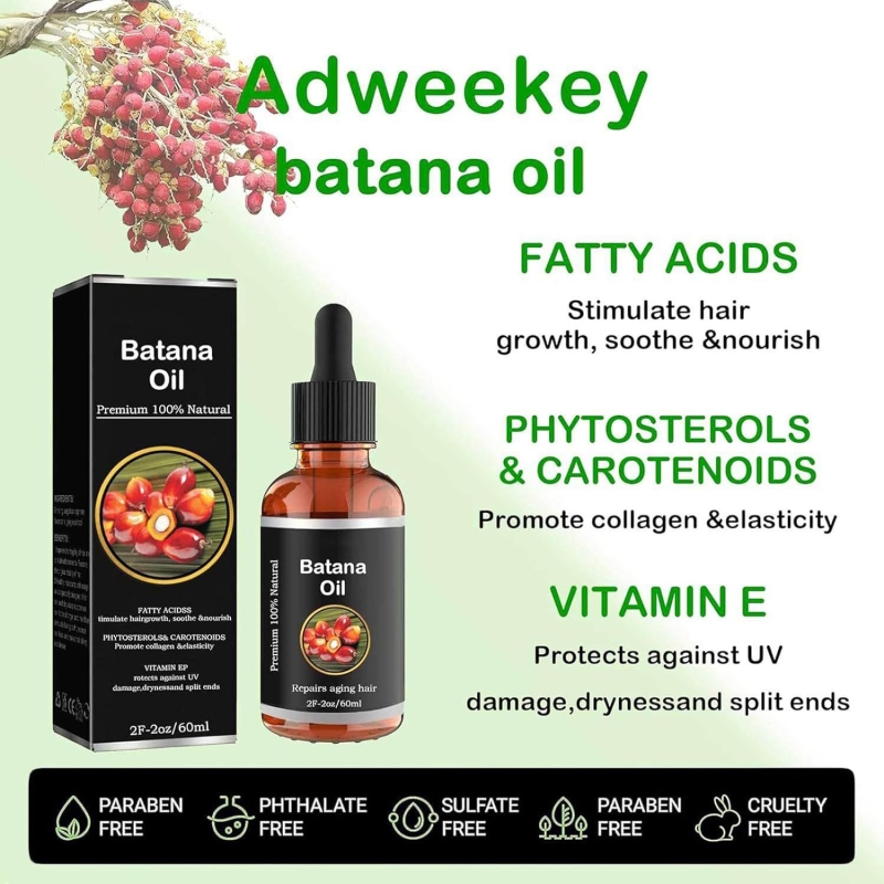 Natural Pure Batana Growth Oil Anti Break Loss Hair Growth Oil Baldness Treatment For Traction Alopecia Hair Mask