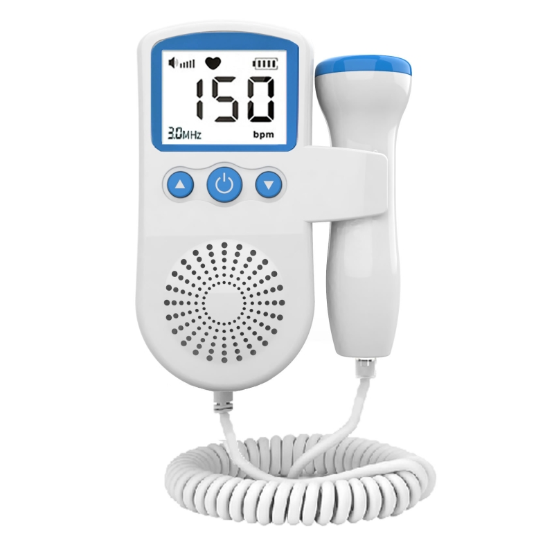 Ultrasonic Fetal Doppler Detect Baby Heartbeat Rate Probe Prenatal Monitor