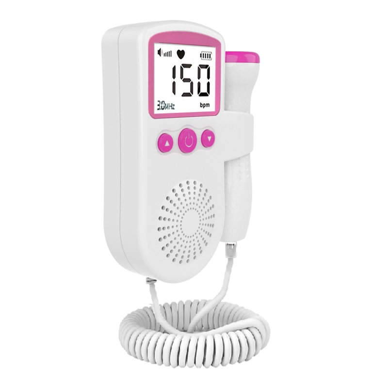 Ultrasonic Fetal Doppler Detect Baby Heartbeat Rate Probe Prenatal Monitor