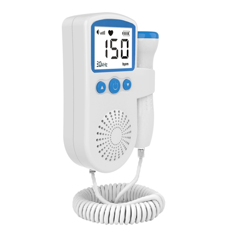 Ultrasonic Fetal Doppler Detect Baby Heartbeat Rate Probe Prenatal Monitor