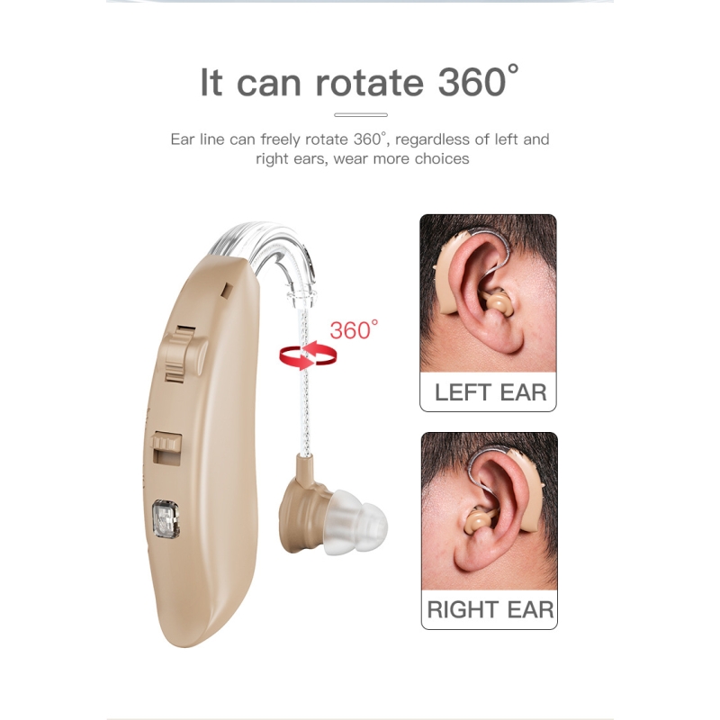 Wireless Digital Hearing Aid With Bluetooth  Rechargeable Adjustable Volume